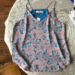 Paisley Strappy Tank Top - Large